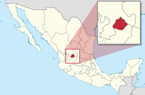Poziția localității Aguascalientes