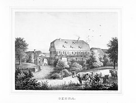 Rittergut in Oehna um 1859.