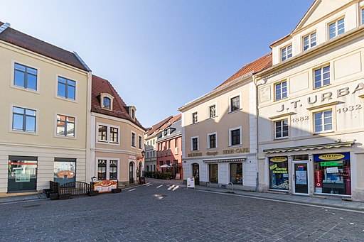 Altmarkt Löbau (Blick Richtung Sporgasse und innere Bautzner Straße)