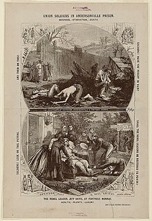 Thomas Nast included the line in this image comparing living conditions of Andersonville prisoners and Jefferson Davis at Fort Monroe Andersonville cartoon davis.jpg