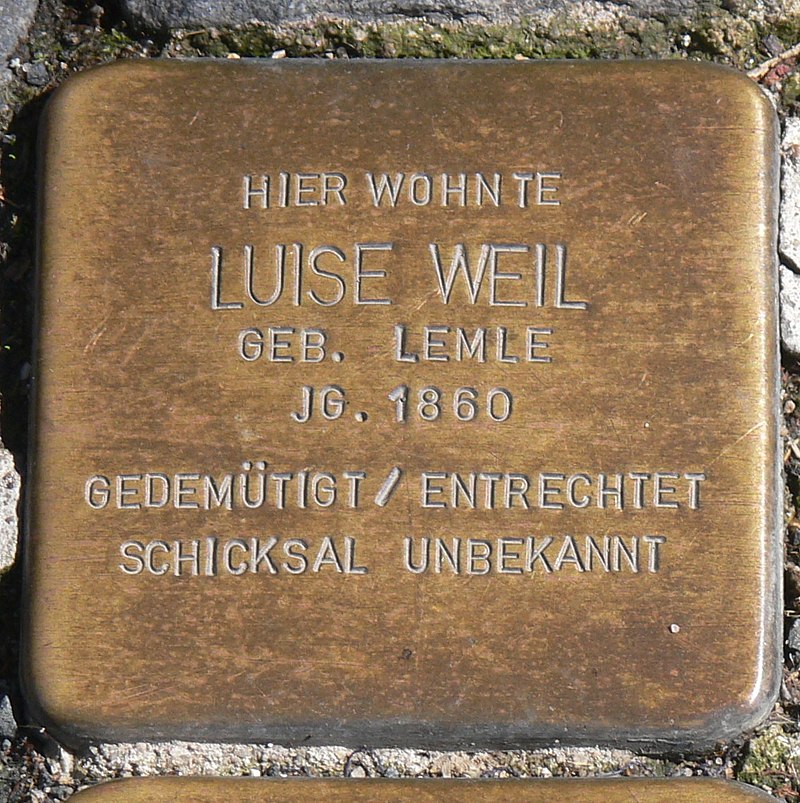 Ansbach Stolperstein Weil, Luise.jpg