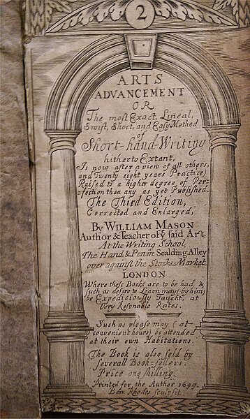 File:Arts Advancement book by William Mason. 1699 edition.jpg