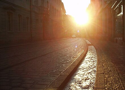 One of the Baechle at sunset