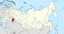 बाश्कोर्तोस्तान प्रजासत्ताकचे रशिया देशाच्या नकाशातील स्थान