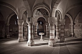 15: Interior view of baptistery of St. Peter, San Pietro in Consavia church, Asti, Italy Author: Marco Odina