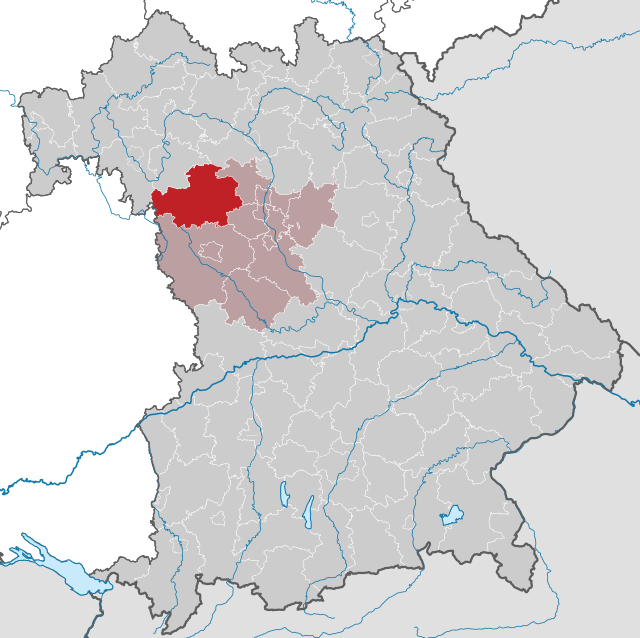 Landkreis Neustadt an der Aisch-Bad Windsheims läge i Bayern