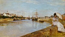 The Harbor at Lorient, 1869 painting by Berthe Morisot.