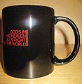 Black Evangelion mug with new Nerv logo