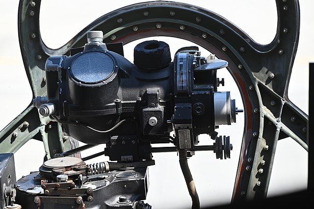 A Norden bombsight in the nose of the B-29 FIFI