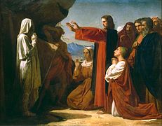 Le resurrección de Lázaro (1857), 112 x 145 cm.