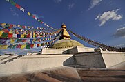 Die Bodhnath Stupa ist einer der wichtigsten heiligen Orte des Buddhismus in Nepal.