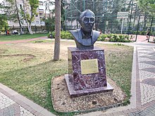 Bust of Cemal Süreya at a park named after him in Maltepe, Istanbul.