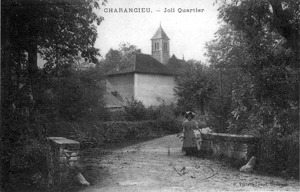 Charancieu, joli quartier en 1914, p 41 de L'Isère les 533 communes - F. Vialatte, phot. Oyonnax.tif