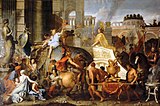 دخول الإسكندر لمدينة بابل، لشارلز برون، 1664