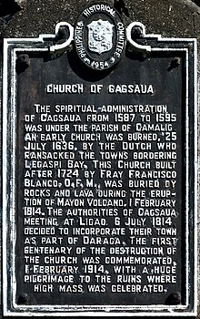 Church PHC historical marker Church of Cagsaua PHC historical marker.jpg