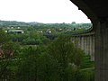 English: Polish-Czech border bridge in Boguszowice (district of Cieszyn), length 760 meters, built in years 1988-1991, Czech Republic visible in the distance Polski: Cieszyn-Boguszowice - most (wiadukt) graniczny o długości 760 m, wybudowany w latach 1988-1991, widok na stronę czeską