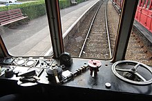 Driver's cab, with the signal token in the middle Class 108 driver's cab.JPG