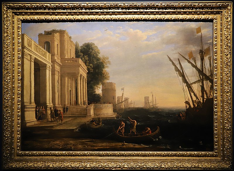 File:Claude lorrain, marina con ulisse ricevuto dalle figlie di licomede, 1648-50 (ermitage).jpg