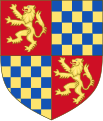 FitzAlan quartering de Warenne arms first adopted by w:Richard Fitzalan, 3rd Earl of Arundel (c.1313–1376), son of of Edmund FitzAlan, 2nd Earl of Arundel, by his wife Alice de Warenne, only daughter of William de Warenne (1256-1286), only son and heir apparent of John de Warenne, 6th Earl of Surrey