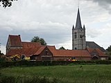 La Commanderie de Saint-Léger et l'église de Saint-Léger commune d' Estaimpuis Belgique.