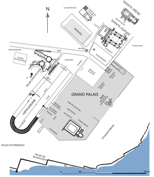 Constantinople Grand Palais: Emplacement, Histoire et excavations récentes, Sources