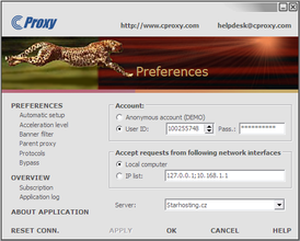 Скриншот программы CProxy