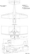 3-view line drawing of the Curtiss XF15C-1.