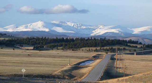 View of South Park along U.S. Highway 285 looking east toward the Front Range