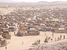 Darfur refugee camp in Chad: a challenge to the world's conscience. Darfur refugee camp in Chad.jpg