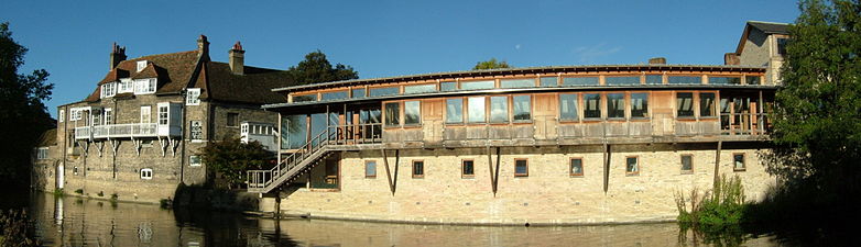 Darwin College Library from the millpond