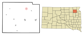 Day County South Dakota Incorporated and Unincorporated areas Roslyn Highlighted.svg