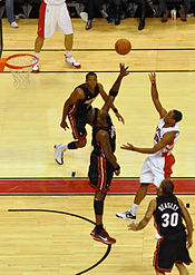 DeRozan shooting over Jermaine O'Neal in a 2009 game