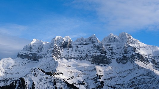 Les dents du Midi en hiver.