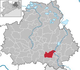 Läget för kommunen Doberschau-Gaußig i Bautzen