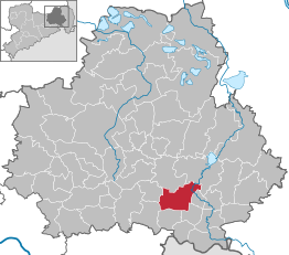 Kaart van Doberschau-Gaußig Dobruša-Huska