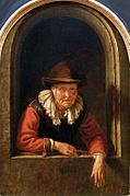 Gerard Dou, Staruszka w oknie (ok. 1650)