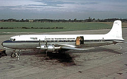 Eine Douglas DC-6 der UTA im Jahr 1964