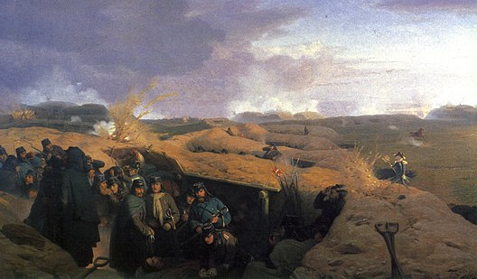 Deense soldaten in de Slag bij Dybbøl Skanse (1864)