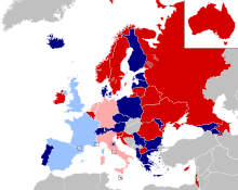 Carte montrant la répartition des pays dans chaque demi-finale.