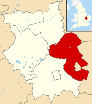 East Cambridgeshire shown within Cambridgeshire