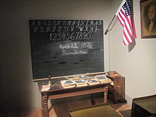Restored 1876 classroom at Cape Fear Museum. Education exhibit at Cape Fear Museum, Wilmington, NC IMG 4422.JPG