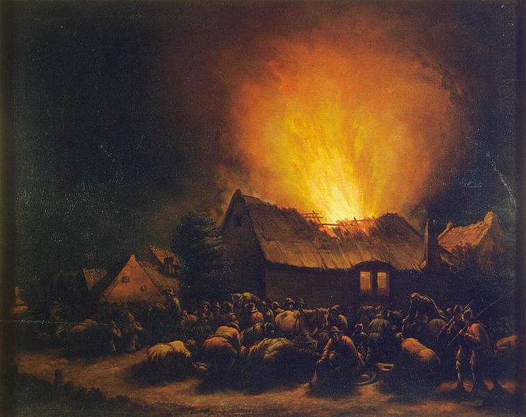 File:Egbert van der Poel - Fire in a Village - WGA17994.jpg