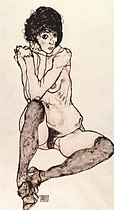 Egon Schiele, untitled nude, 1914.