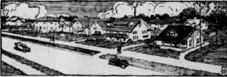 1920 drawing of Elmhurst in The Evening Journal. Elmhurst, Delware Drawing.png