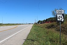 Northern terminus of route 45 End Mo 45.jpg