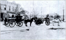 the Long Island City Fire Department existed until 1898, when it was amalgamated into the FDNY. Engine and truck 160 of the Long Island City Fire Department.png