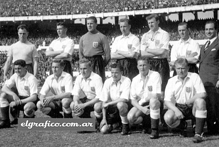 Les Three Lions face à l'Argentine en 1953.