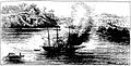 O vapor Jequitinhonha, incendiado pelo guardião do Amazonas, Pedro Tape (Semana Ilustrada, 1865).