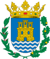 Escudo de Alcalá de Henares, con un castillo donjonado.