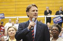 Bayh campaigning with Hillary Clinton Evan Bayh-Hillary Clinton.jpg